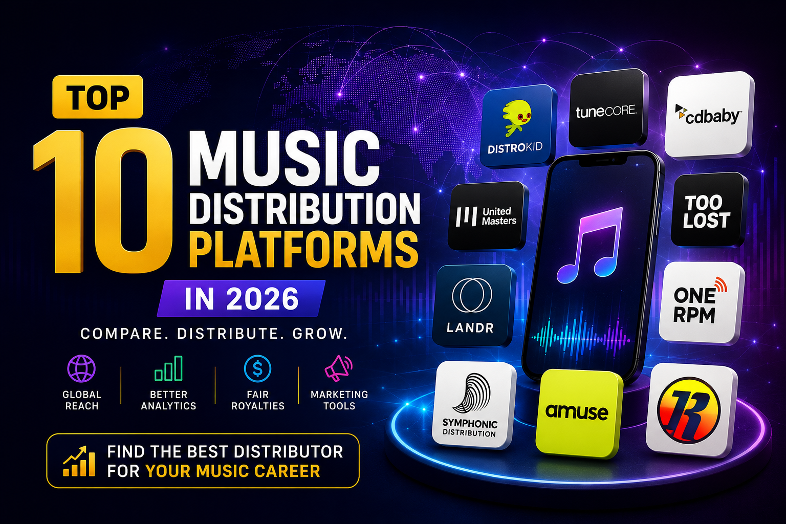 Top 10 Music Distribution Platforms in 2026 | Best Services for Independent Artists